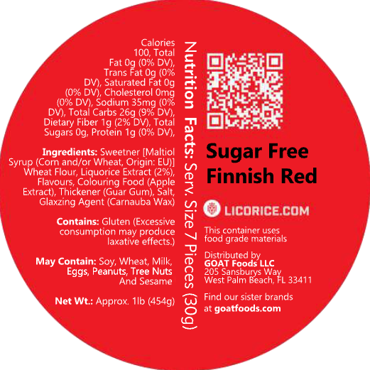 Sugar Free Finnish Red Licorice