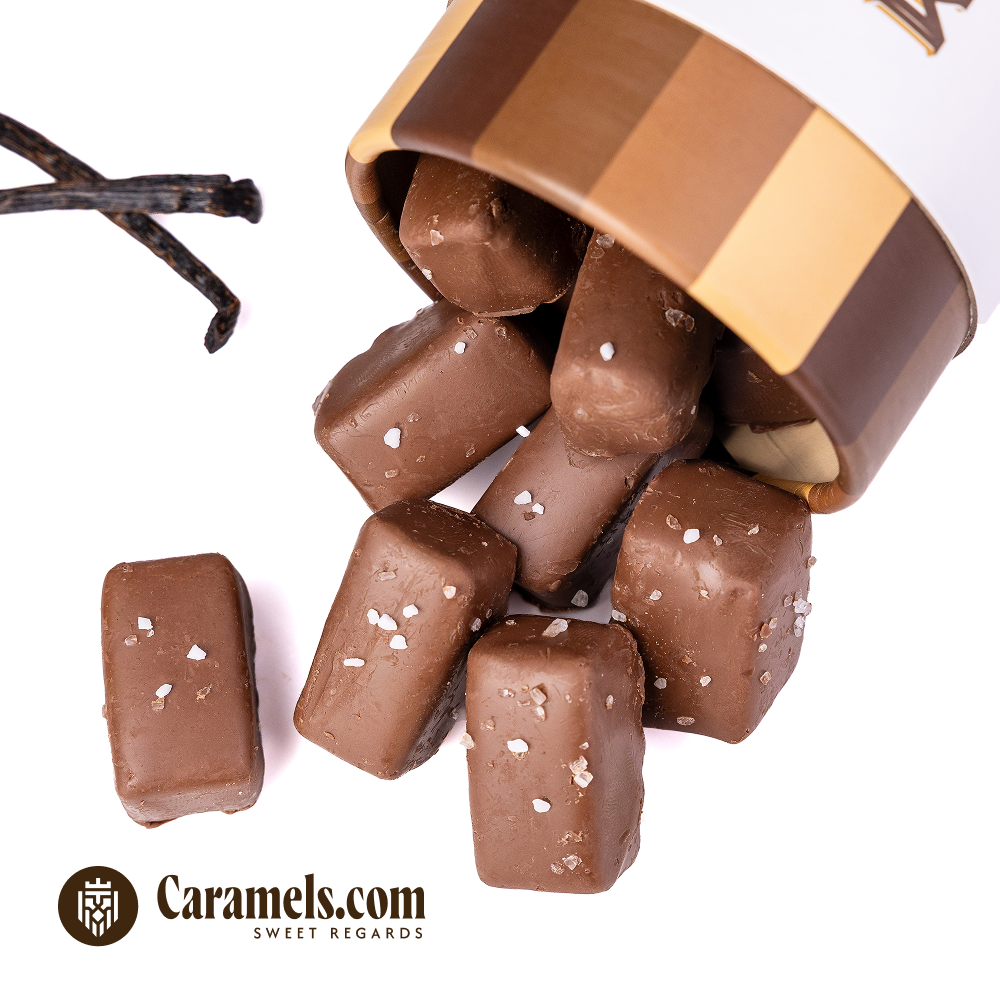 Chocolate Sea Salt Vanilla Caramels