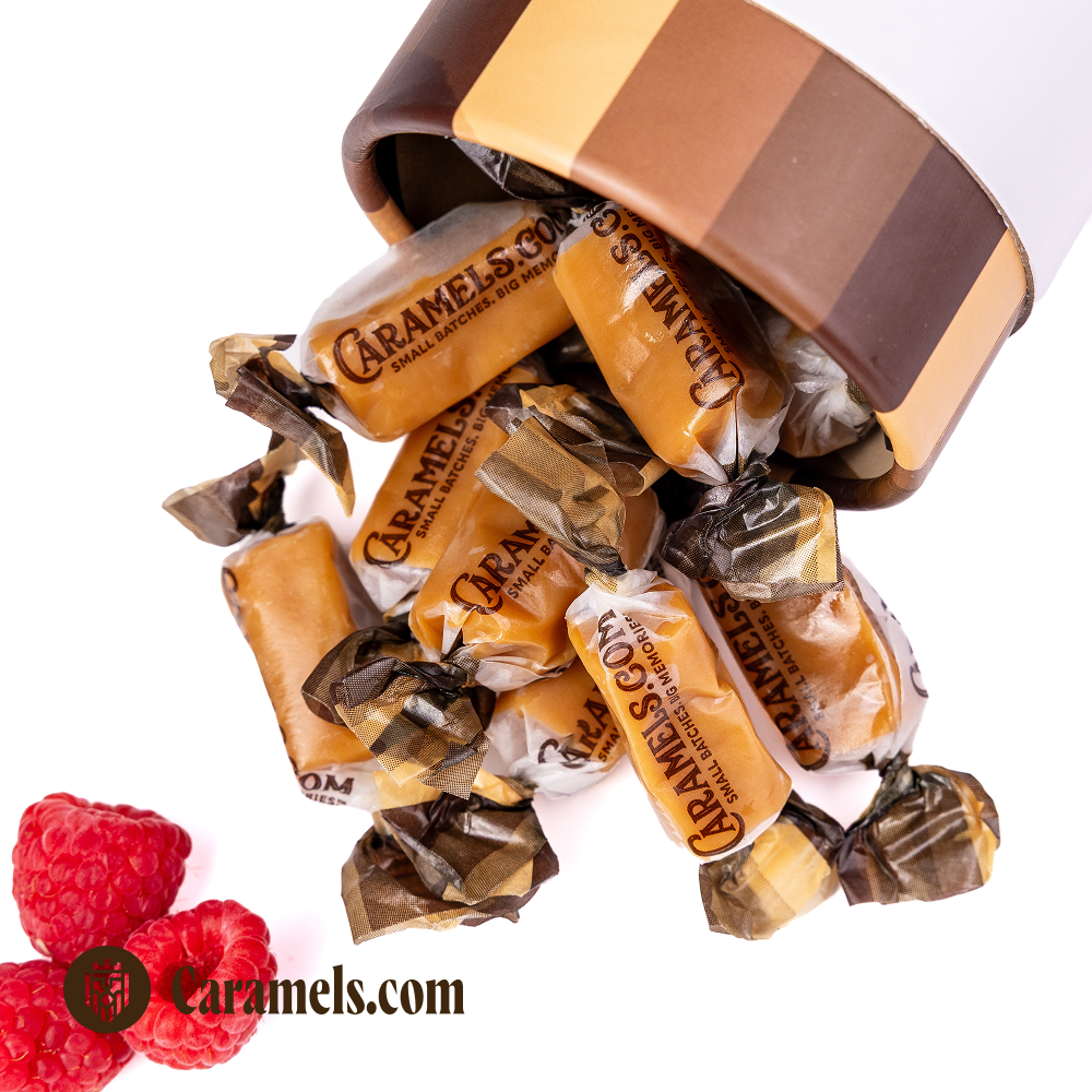 Raspberry Sorbet Caramels