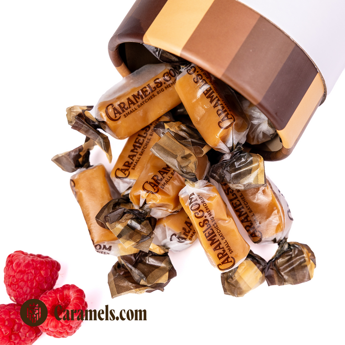 Raspberry Sorbet Caramels