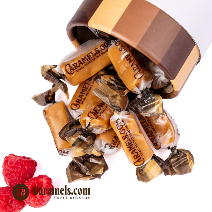 Raspberry Sorbet Caramels