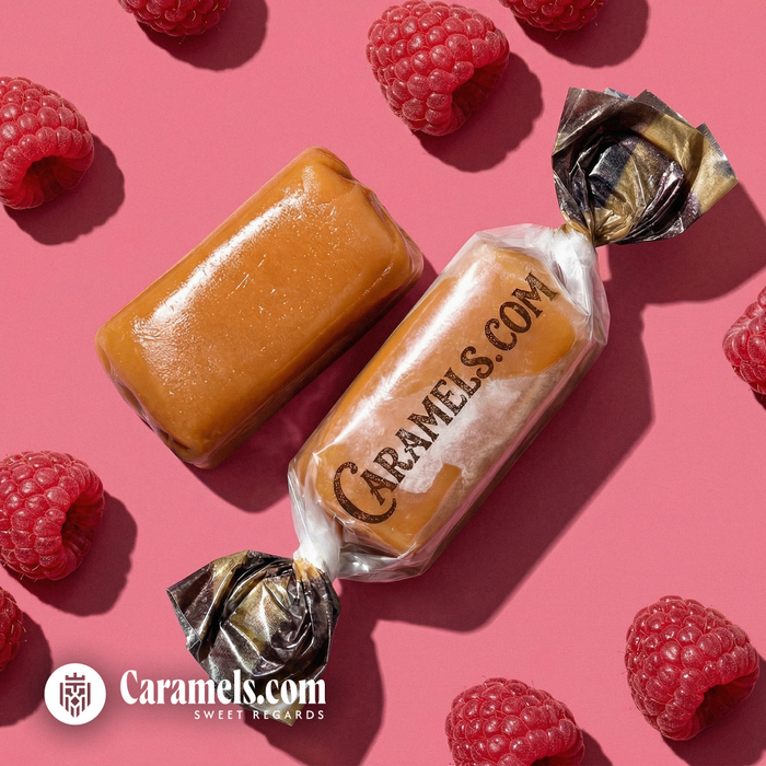 Raspberry Sorbet Caramels