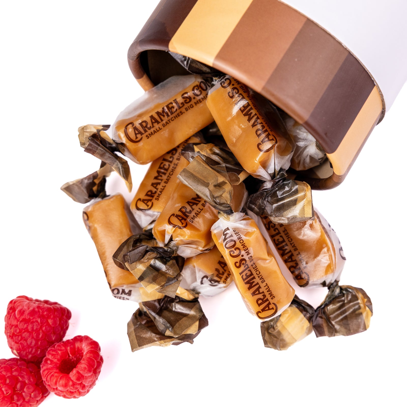 Raspberry Sorbet Caramels