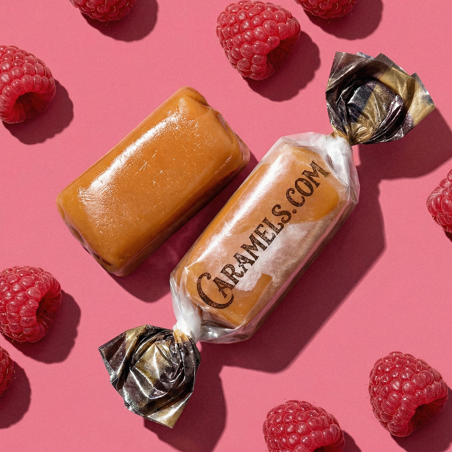 Raspberry Sorbet Caramels Half Size Tube